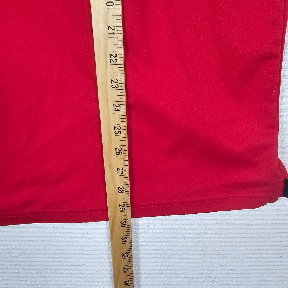 Slazenger Golf Mens Red Polo Shirt Large Short Sleeve Performance Textured Top‎ - Picture 4 of 5
